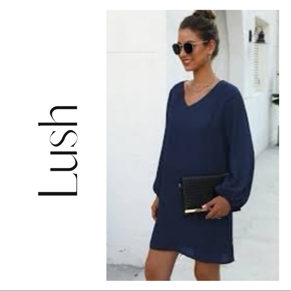 Lush Blue Winterfall Dress